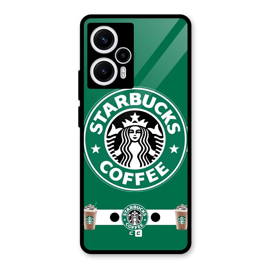 Ribbon StarBucks Glass Back Case for Poco F5