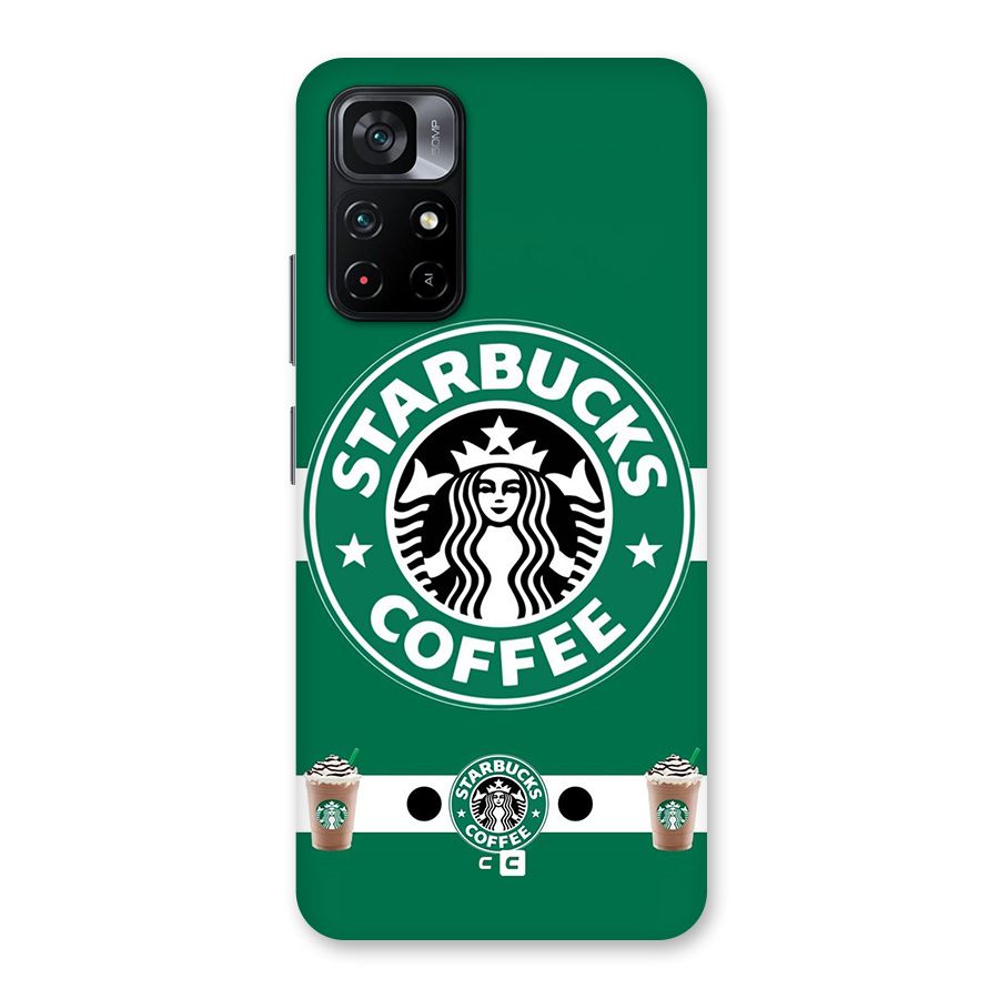 Ribbon StarBucks Glass Back Case for Poco M4 Pro 5G