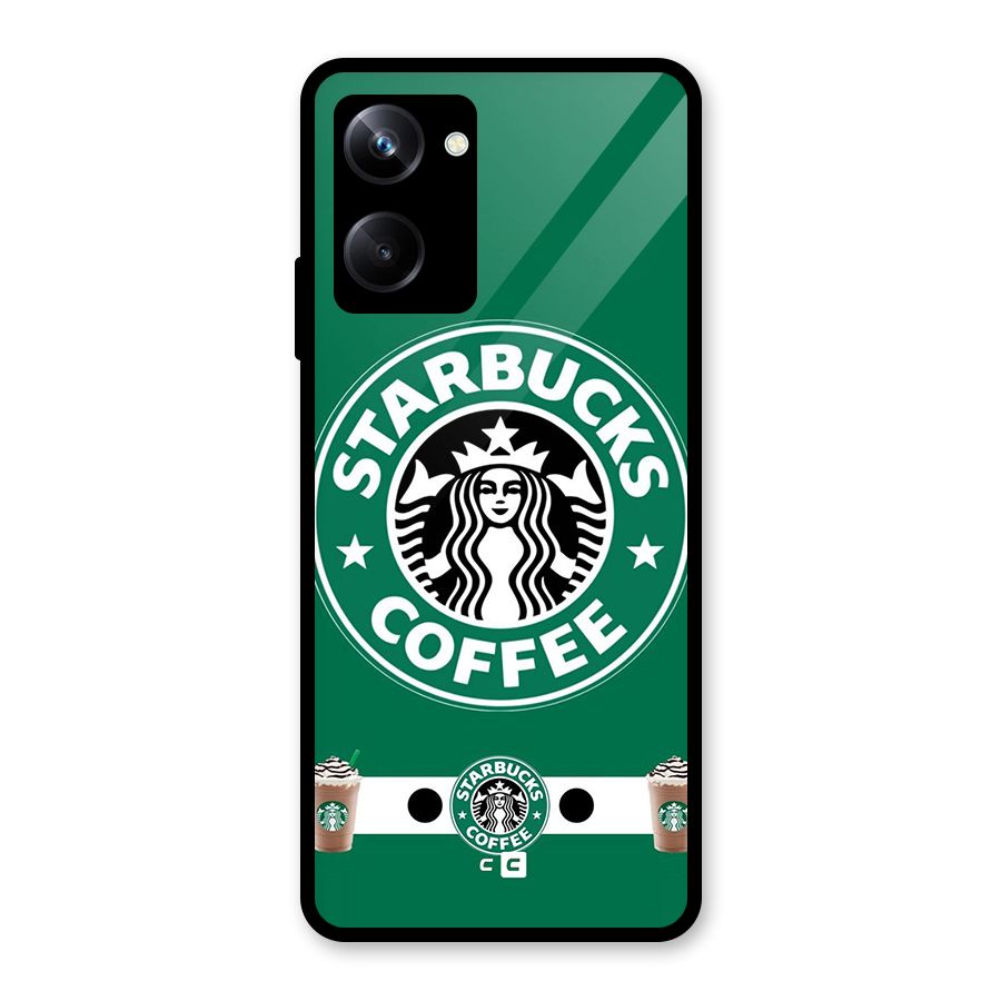Ribbon StarBucks Glass Back Case for Realme 10 Pro