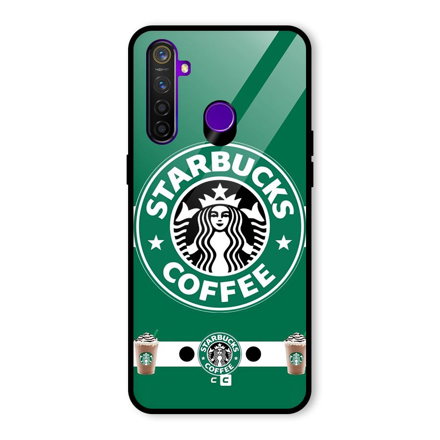 Ribbon StarBucks Glass Back Case for Realme 5 Pro