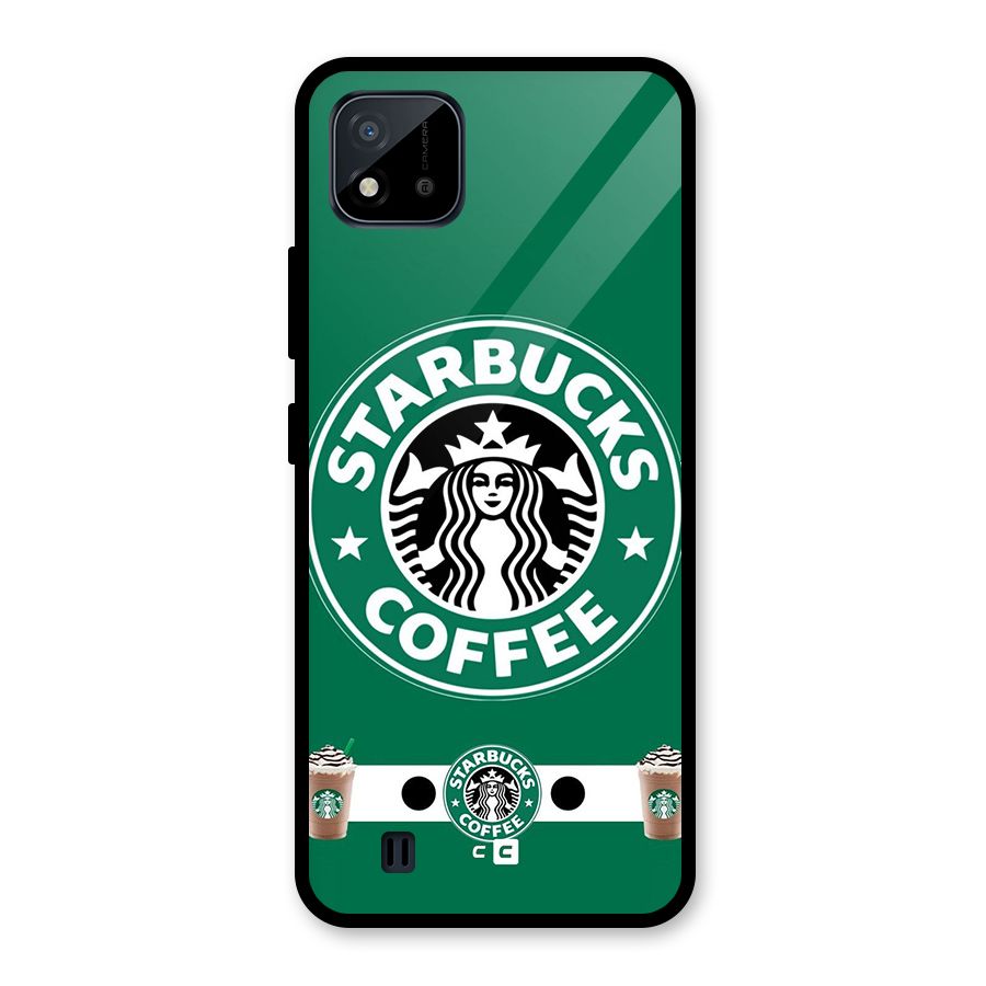Ribbon StarBucks Glass Back Case for Realme C11 2021