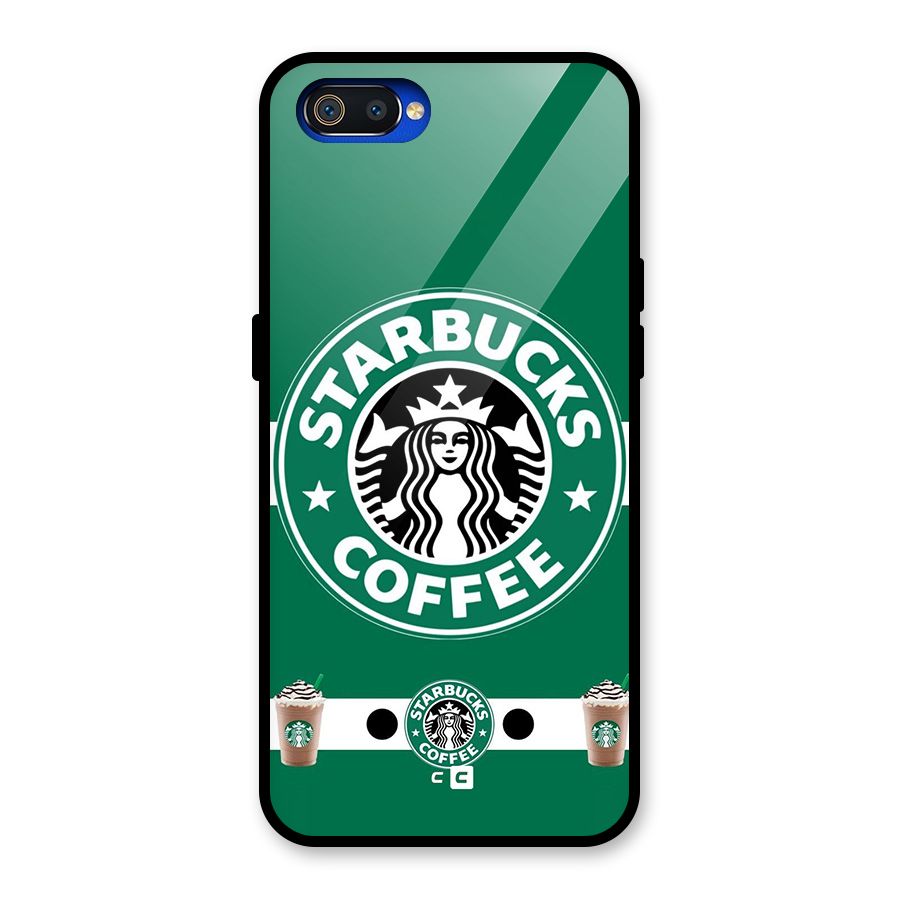 Ribbon StarBucks Glass Back Case for Realme C2