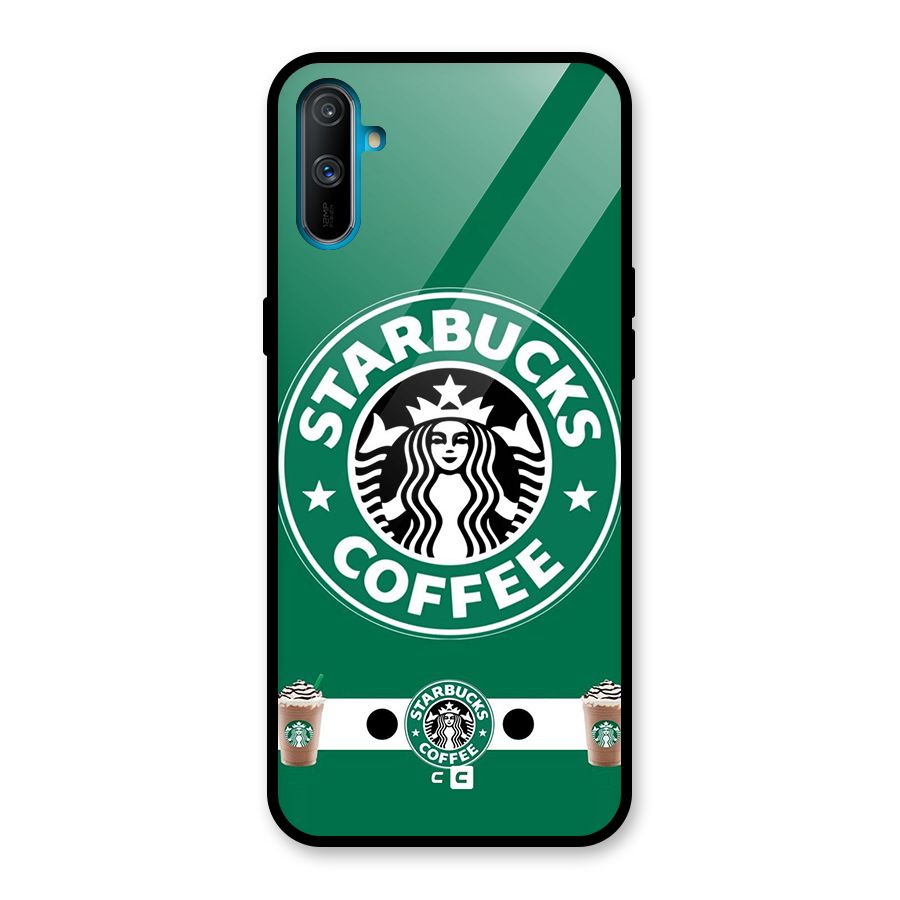 Ribbon StarBucks Glass Back Case for Realme C3