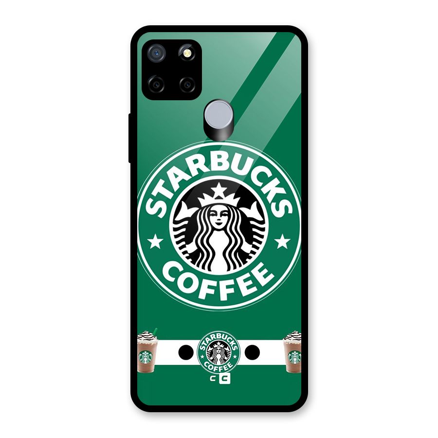 Ribbon StarBucks Glass Back Case for Realme Narzo 30A