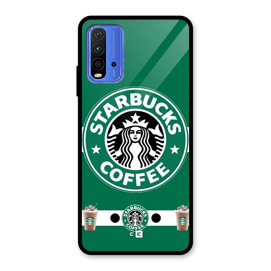 Ribbon StarBucks Glass Back Case for Redmi 9 Power