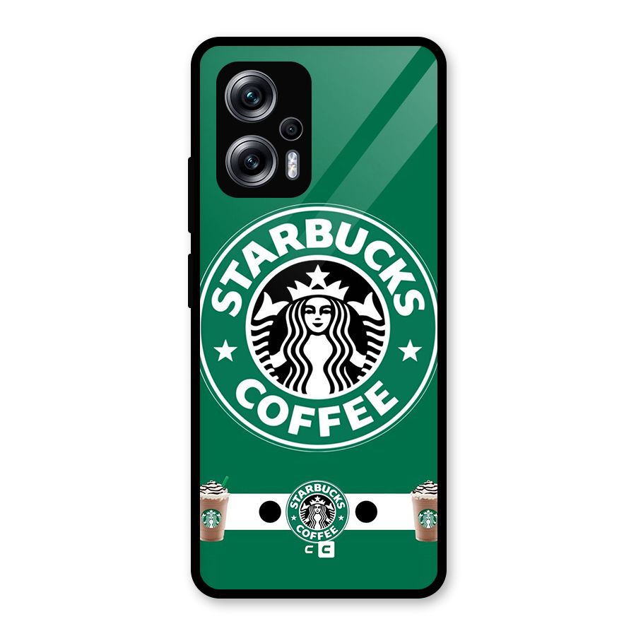 Ribbon StarBucks Glass Back Case for Redmi K50i