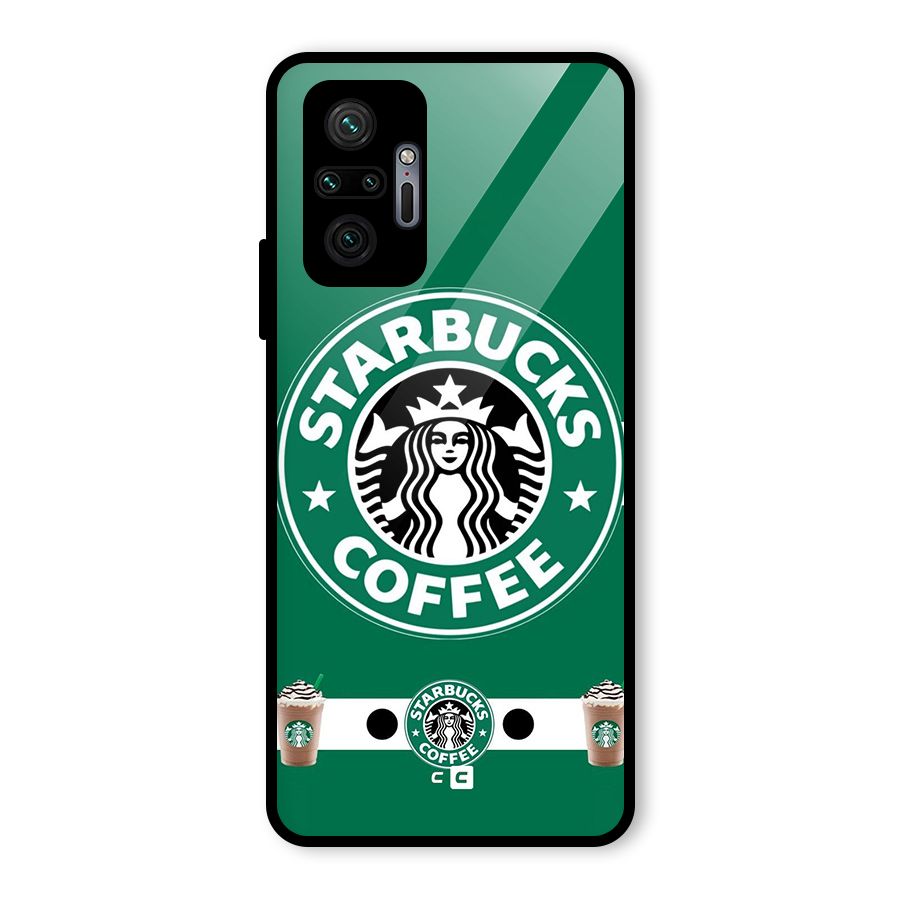 Ribbon StarBucks Glass Back Case for Redmi Note 10 Pro Max