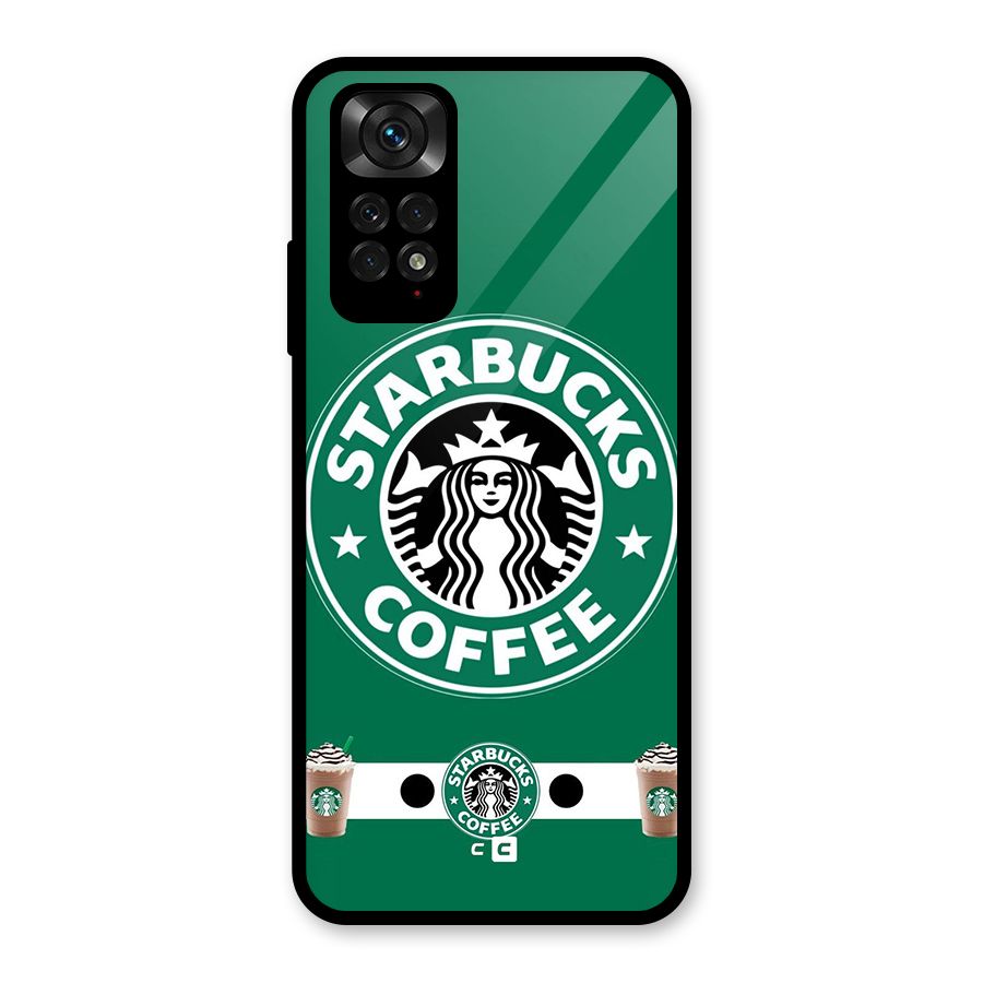 Ribbon StarBucks Glass Back Case for Redmi Note 11