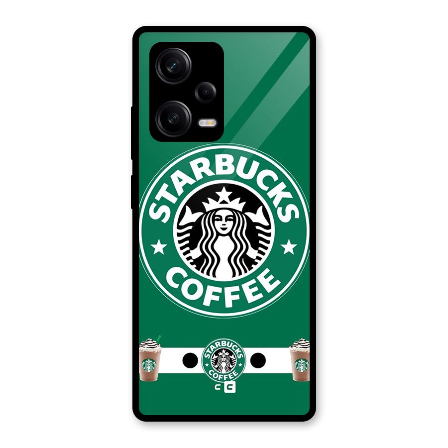 Ribbon StarBucks Glass Back Case for Redmi Note 12 Pro
