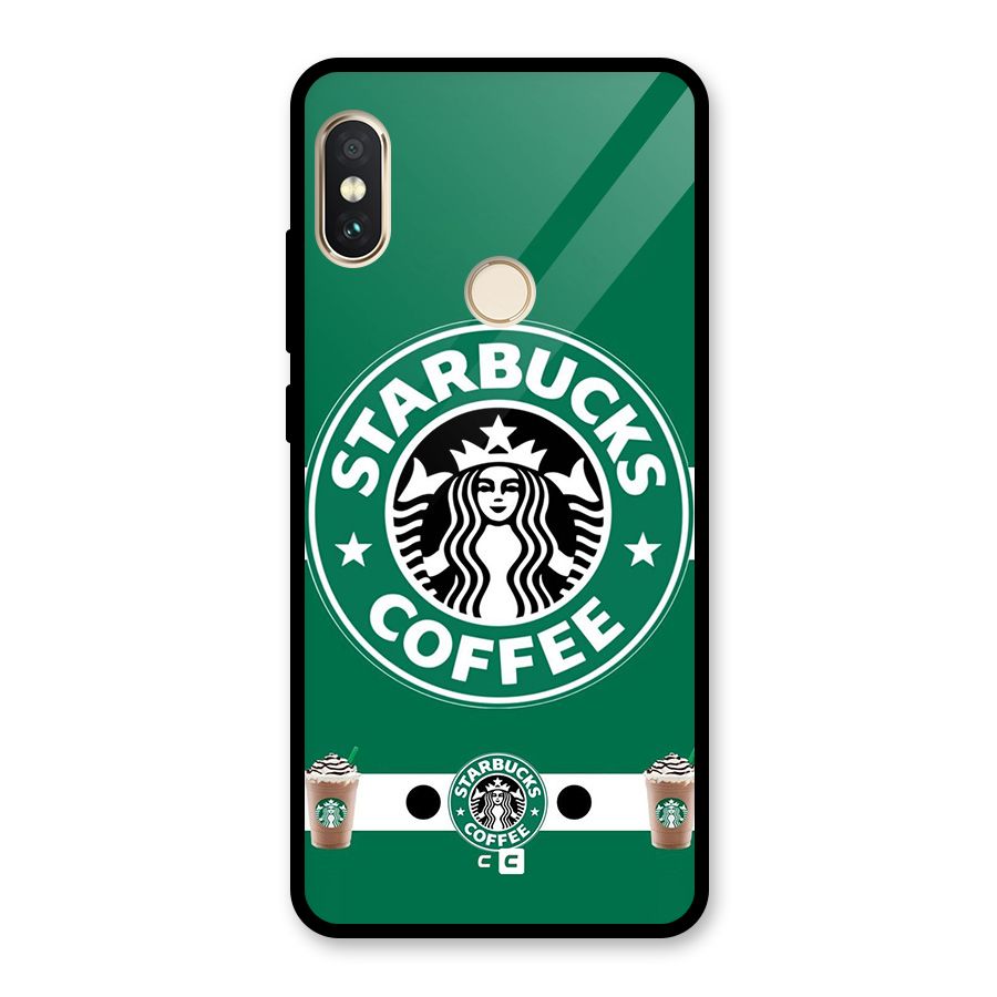 Ribbon StarBucks Glass Back Case for Redmi Note 5 Pro