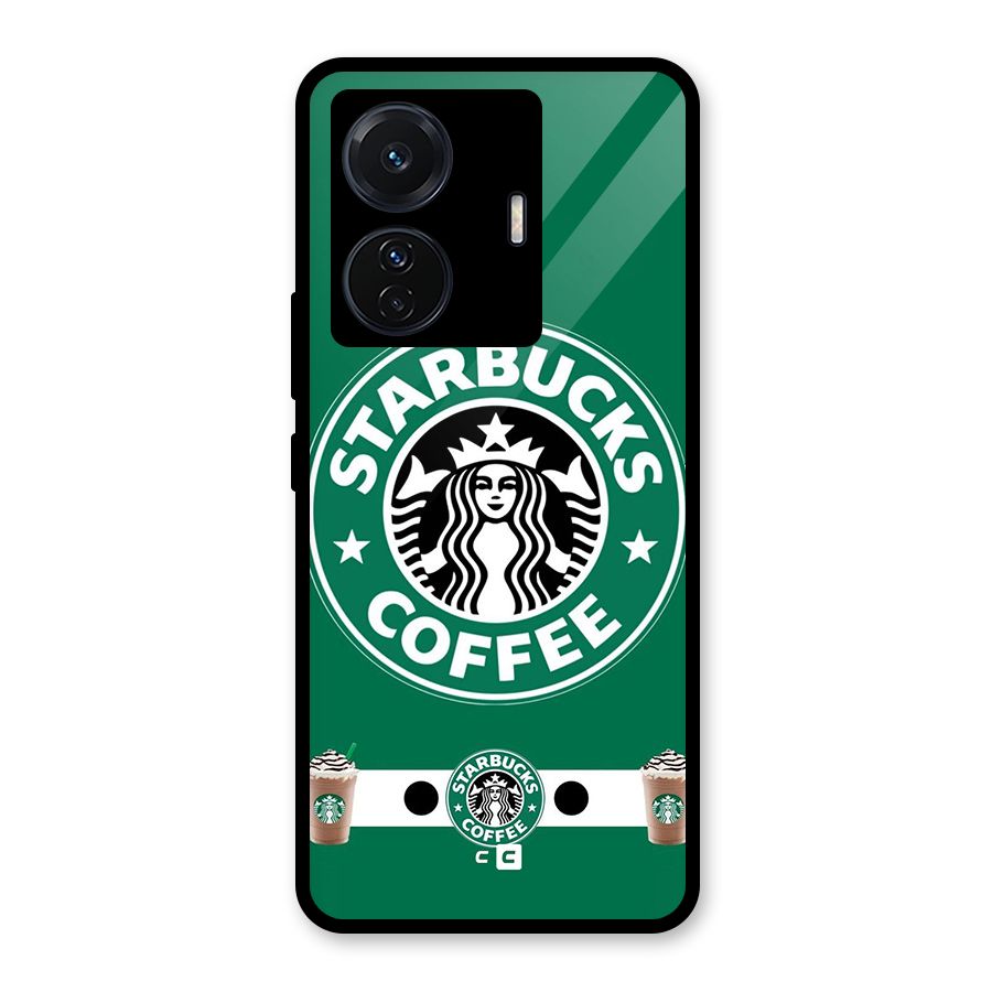 Ribbon StarBucks Glass Back Case for Vivo T1 Pro