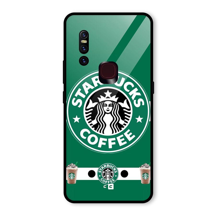 Ribbon StarBucks Glass Back Case for Vivo V15