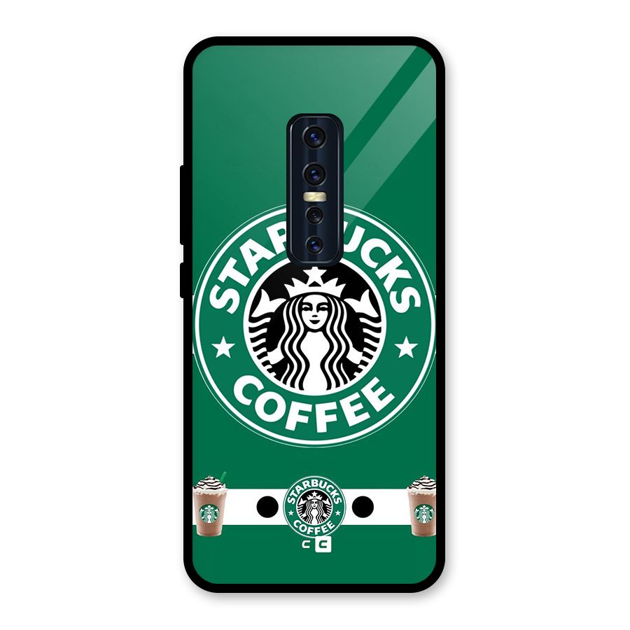 Ribbon StarBucks Glass Back Case for Vivo V17 Pro