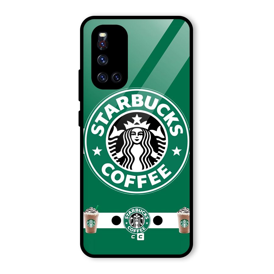 Ribbon StarBucks Glass Back Case for Vivo V19