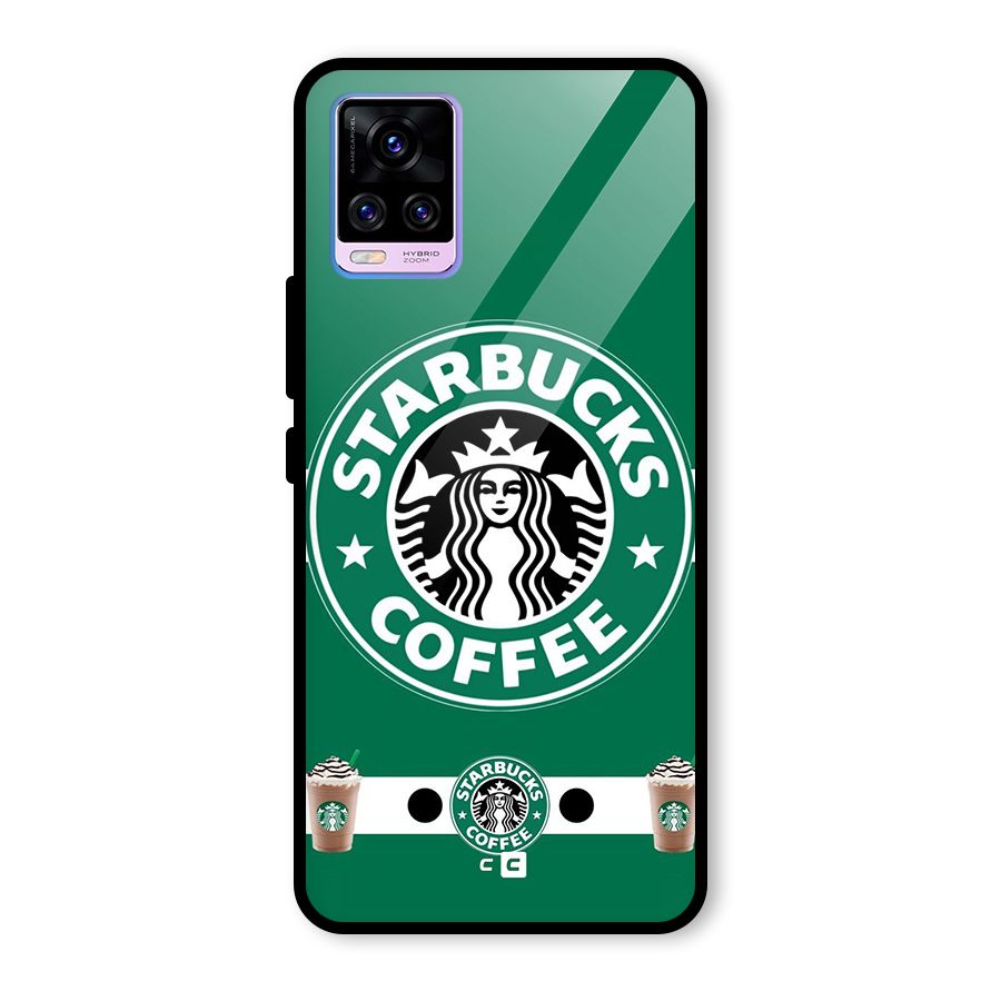 Ribbon StarBucks Glass Back Case for Vivo V20 Pro