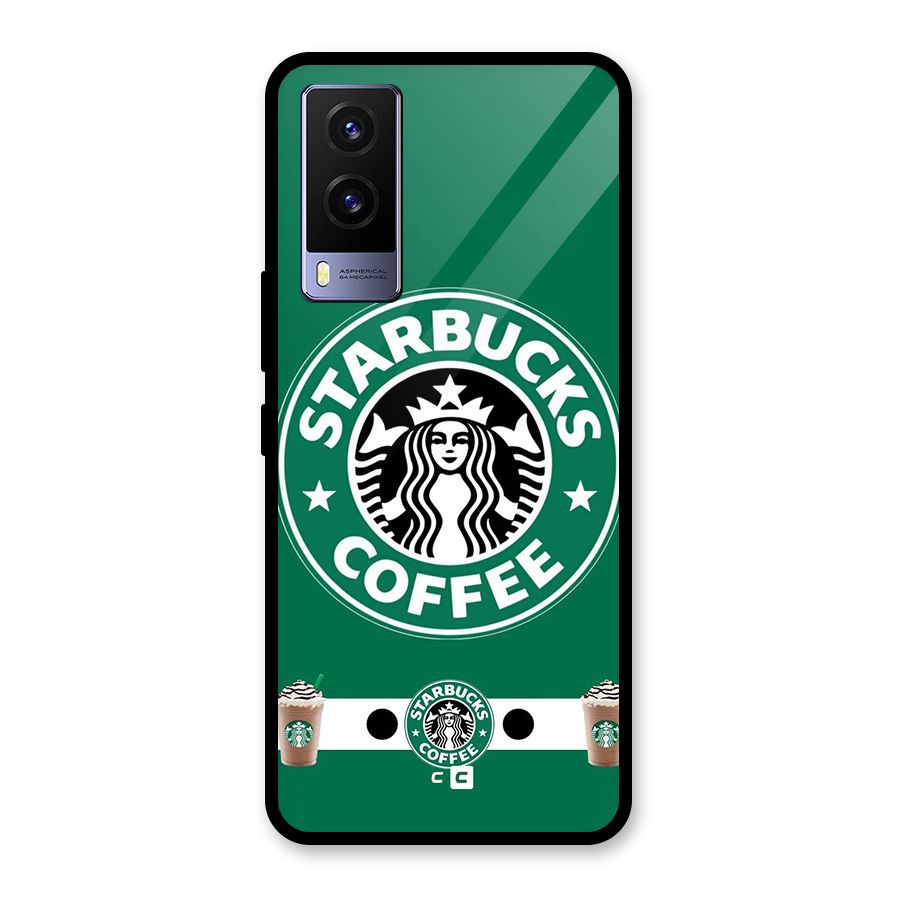 Ribbon StarBucks Glass Back Case for Vivo V21e 5G