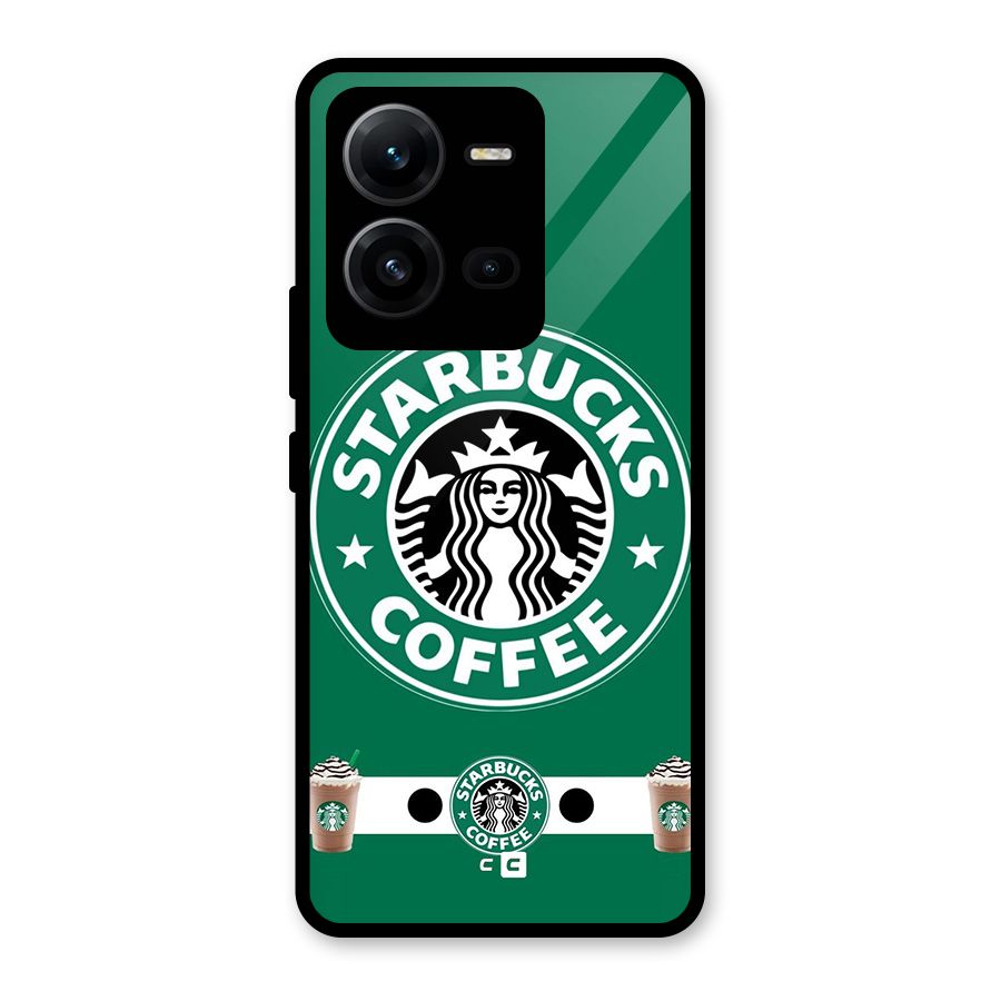 Ribbon StarBucks Glass Back Case for Vivo V25