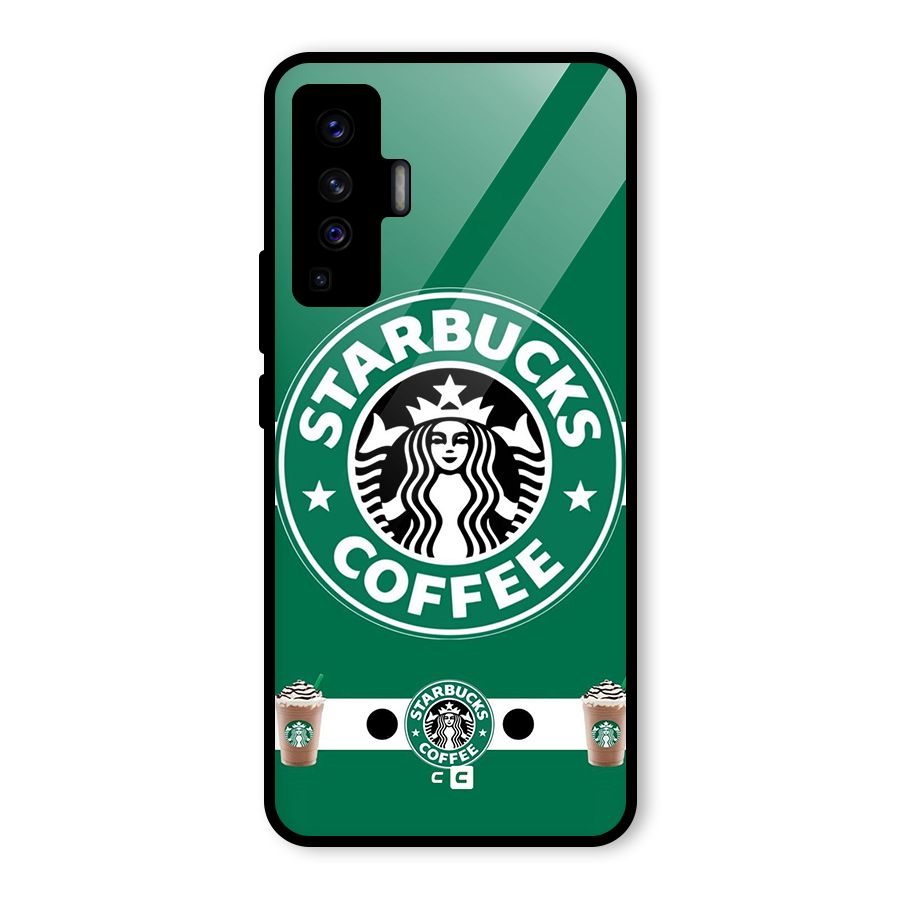 Ribbon StarBucks Glass Back Case for Vivo X50