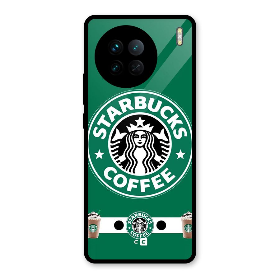 Ribbon StarBucks Glass Back Case for Vivo X90