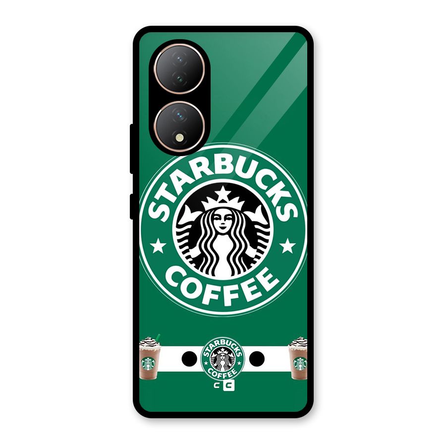 Ribbon StarBucks Glass Back Case for Vivo Y100A