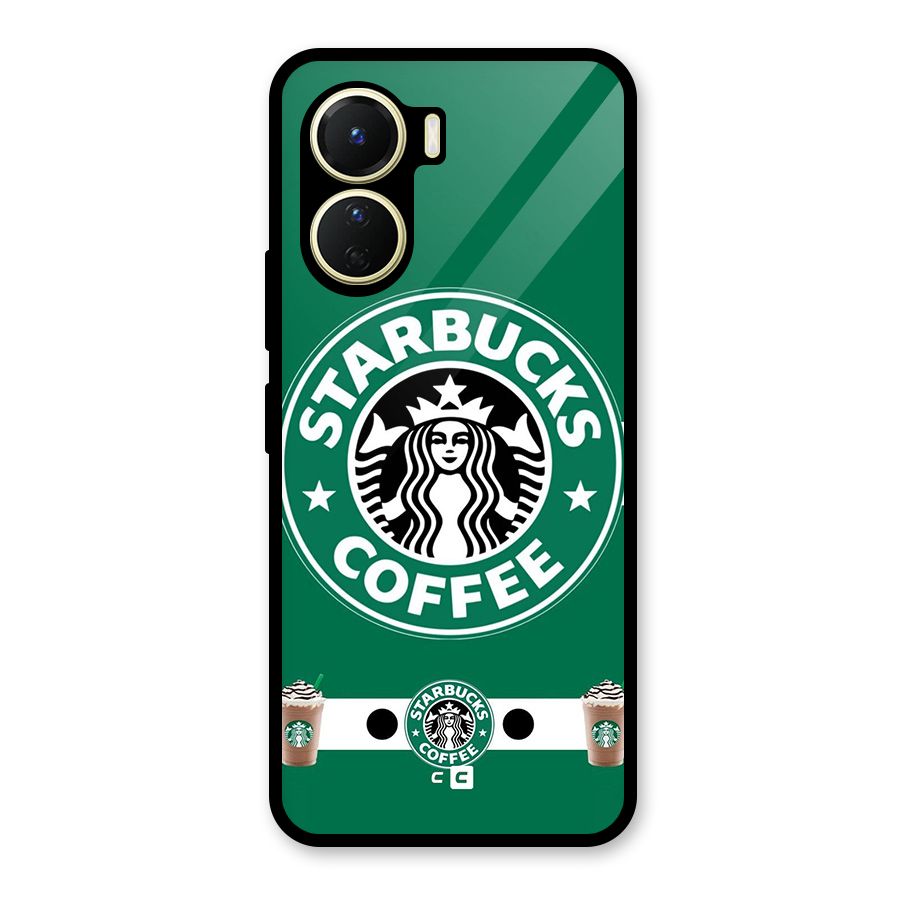 Ribbon StarBucks Glass Back Case for Vivo Y16