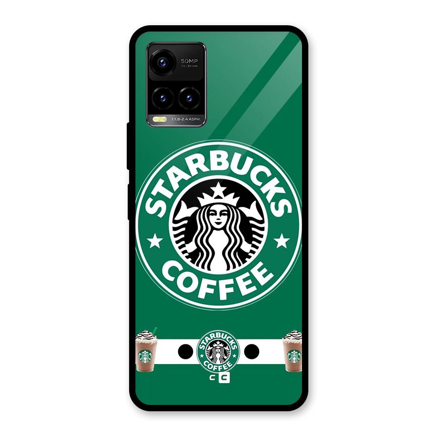 Ribbon StarBucks Glass Back Case for Vivo Y21T