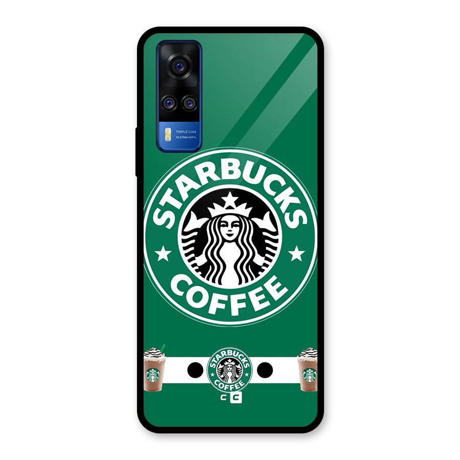 Ribbon StarBucks Glass Back Case for Vivo Y31
