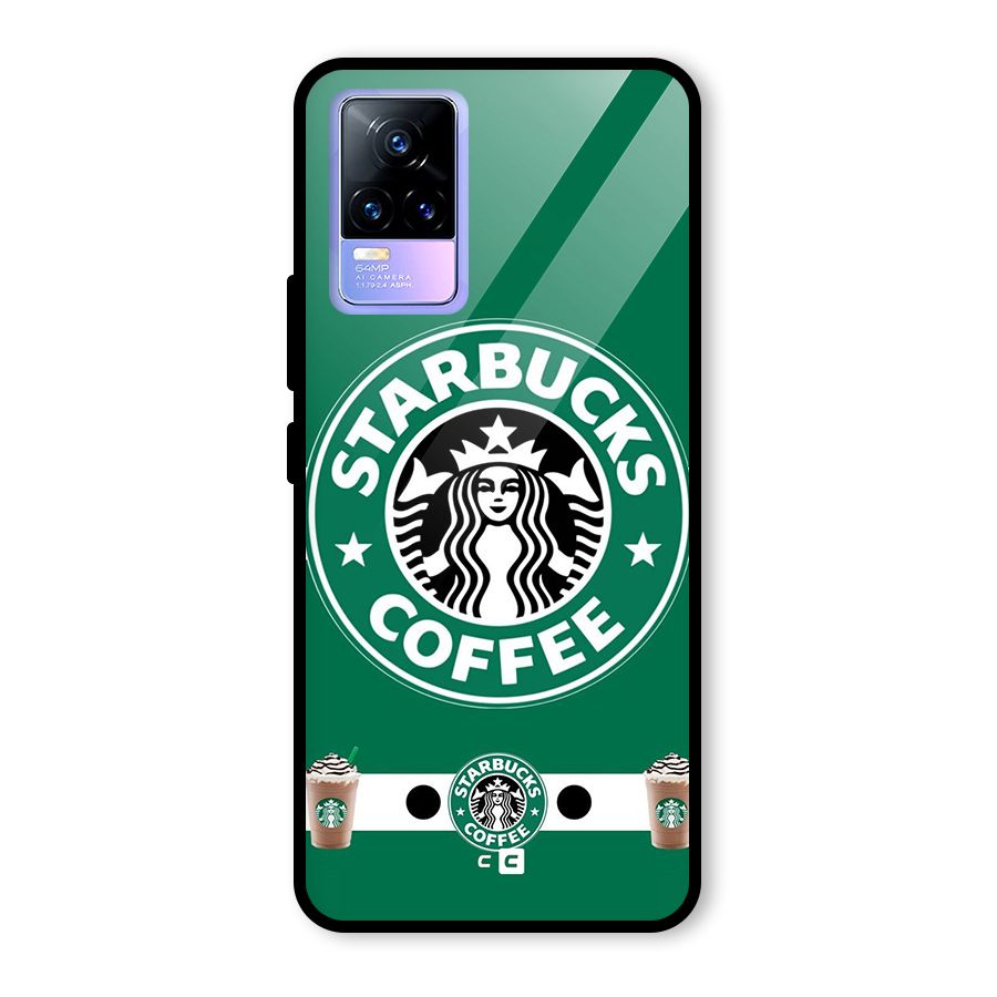 Ribbon StarBucks Glass Back Case for Vivo Y73