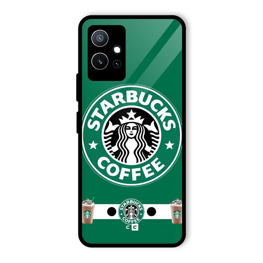 Ribbon StarBucks Glass Back Case for Vivo Y75 5G