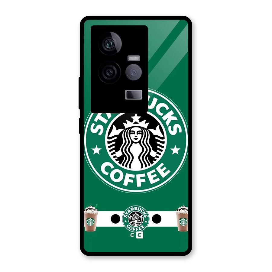 Ribbon StarBucks Glass Back Case for Vivo iQOO 11 5G