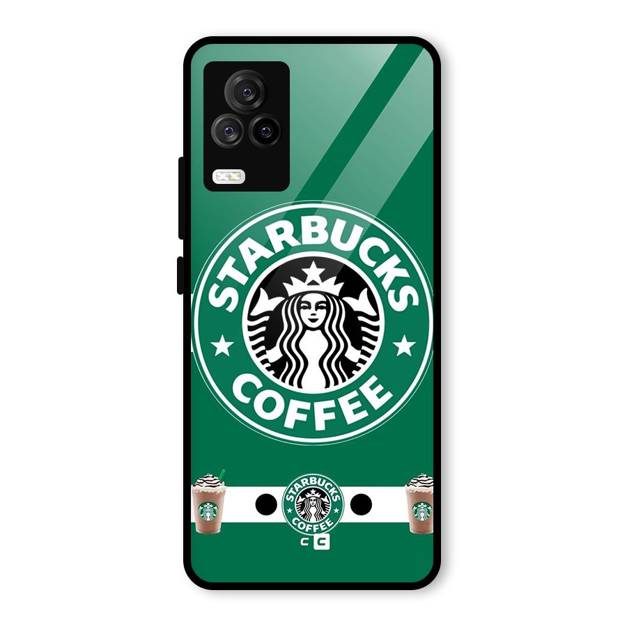 Ribbon StarBucks Glass Back Case for Vivo iQOO 7 Legend 5G