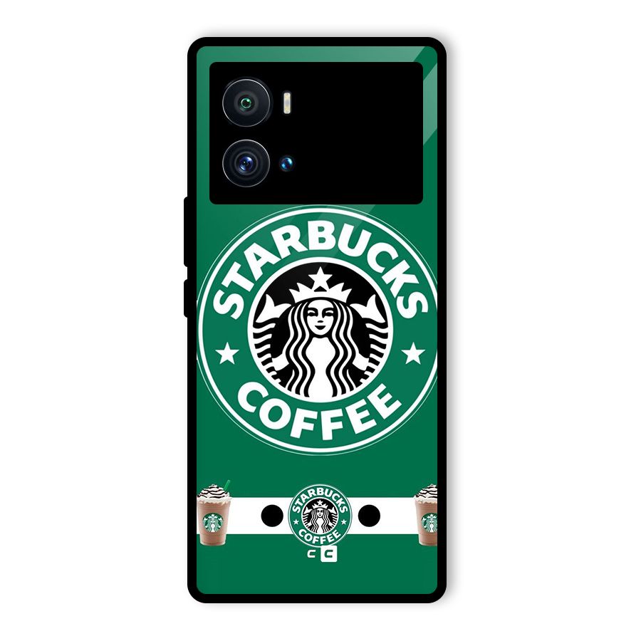 Ribbon StarBucks Glass Back Case for Vivo iQOO 9 Pro