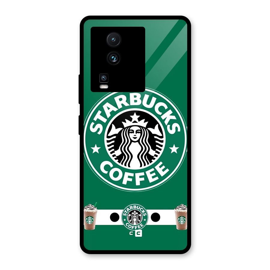 Ribbon StarBucks Glass Back Case for Vivo iQOO Neo 7
