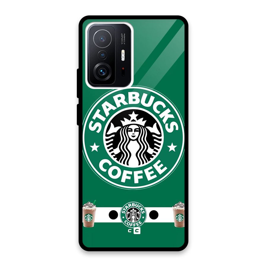 Ribbon StarBucks Glass Back Case for Xiaomi 11T Pro