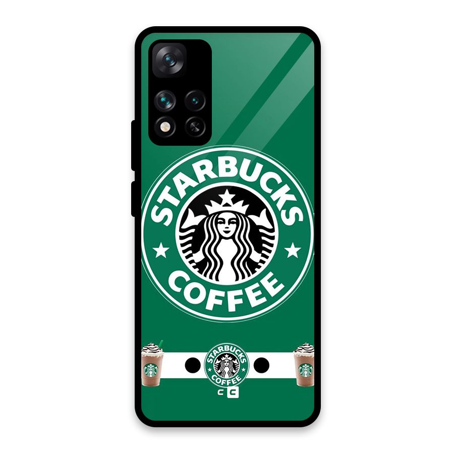 Ribbon StarBucks Glass Back Case for Xiaomi 11i HyperCharge 5G