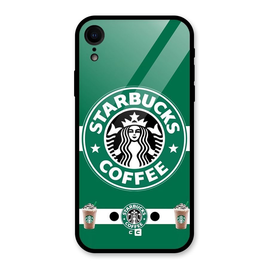 Ribbon StarBucks Glass Back Case for iPhone XR