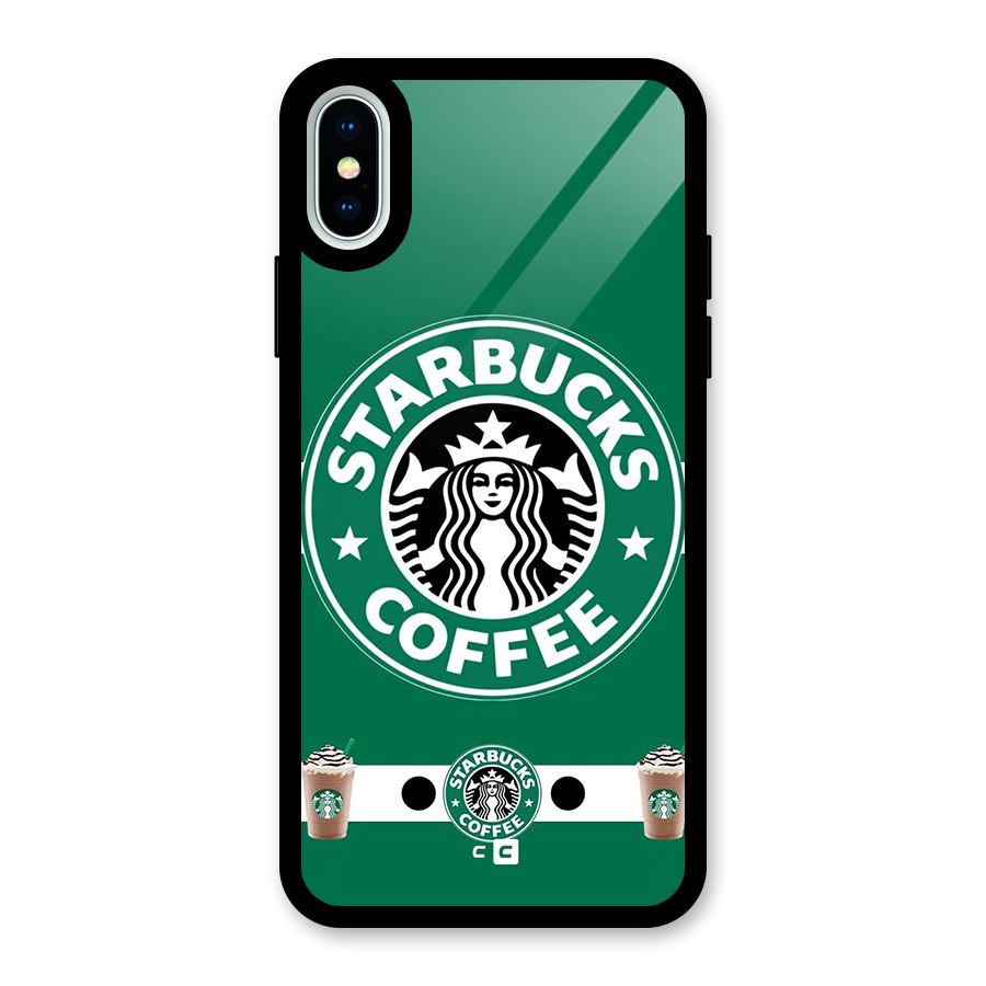 Ribbon StarBucks Glass Back Case for iPhone XS