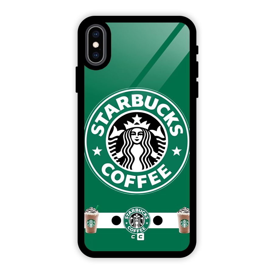 Ribbon StarBucks Glass Back Case for iPhone XS Max