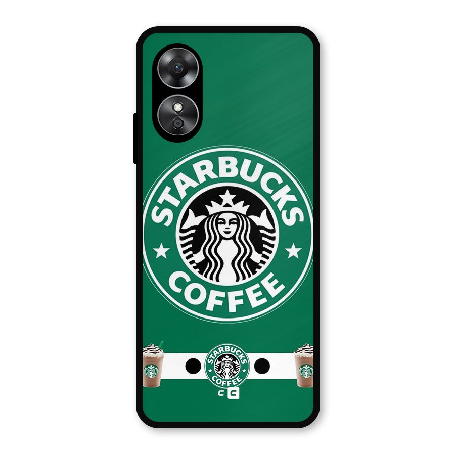 Ribbon StarBucks Metal Back Case for Oppo A17