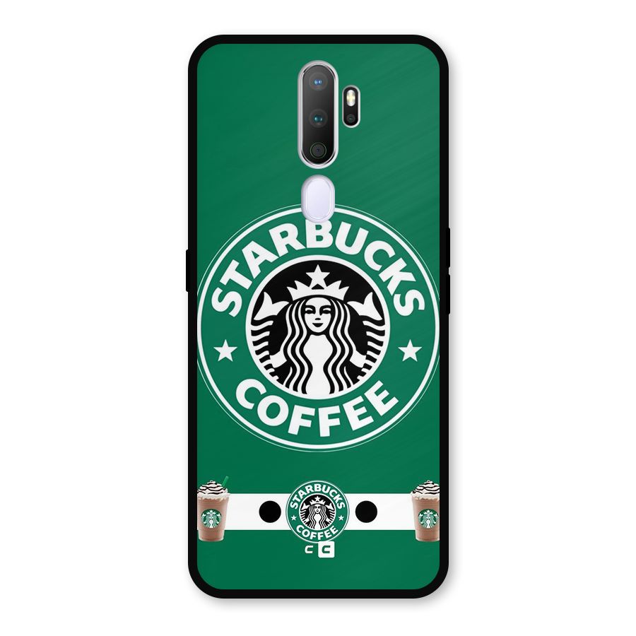 Ribbon StarBucks Metal Back Case for Oppo A9 (2020)
