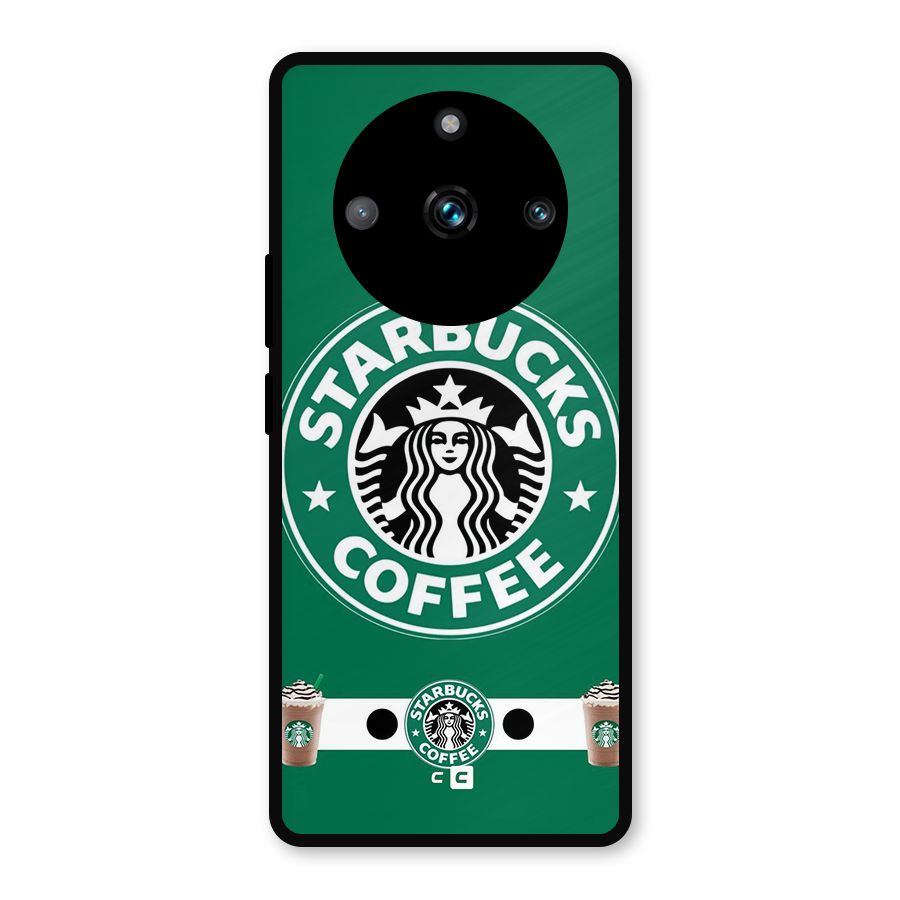 Ribbon StarBucks Metal Back Case for Realme 11 Pro Plus