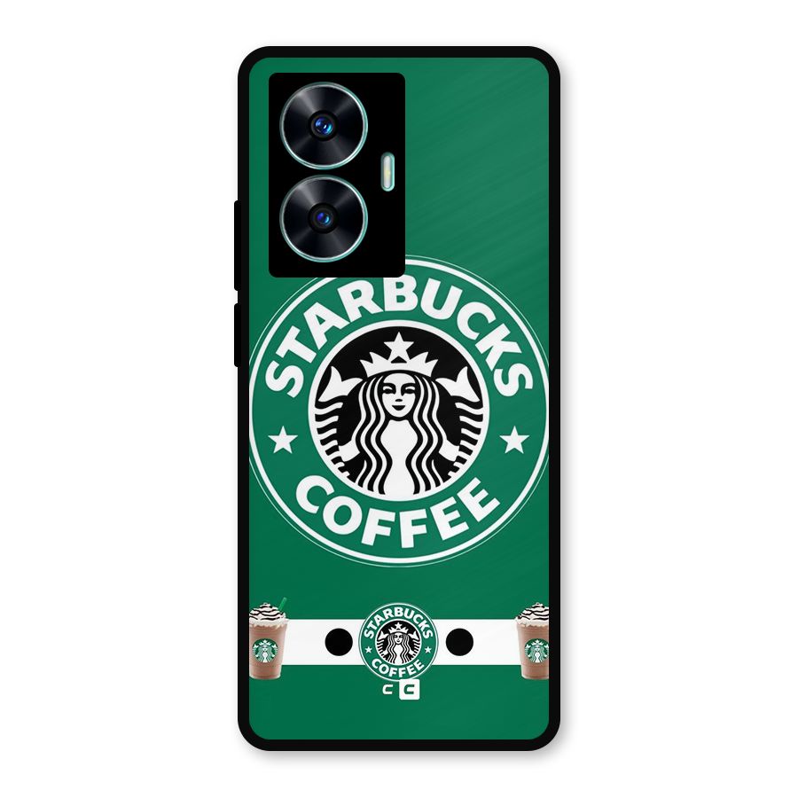 Ribbon StarBucks Metal Back Case for Realme C55