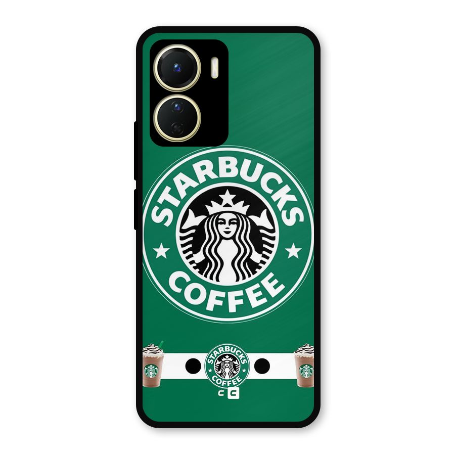 Ribbon StarBucks Metal Back Case for Vivo T2x