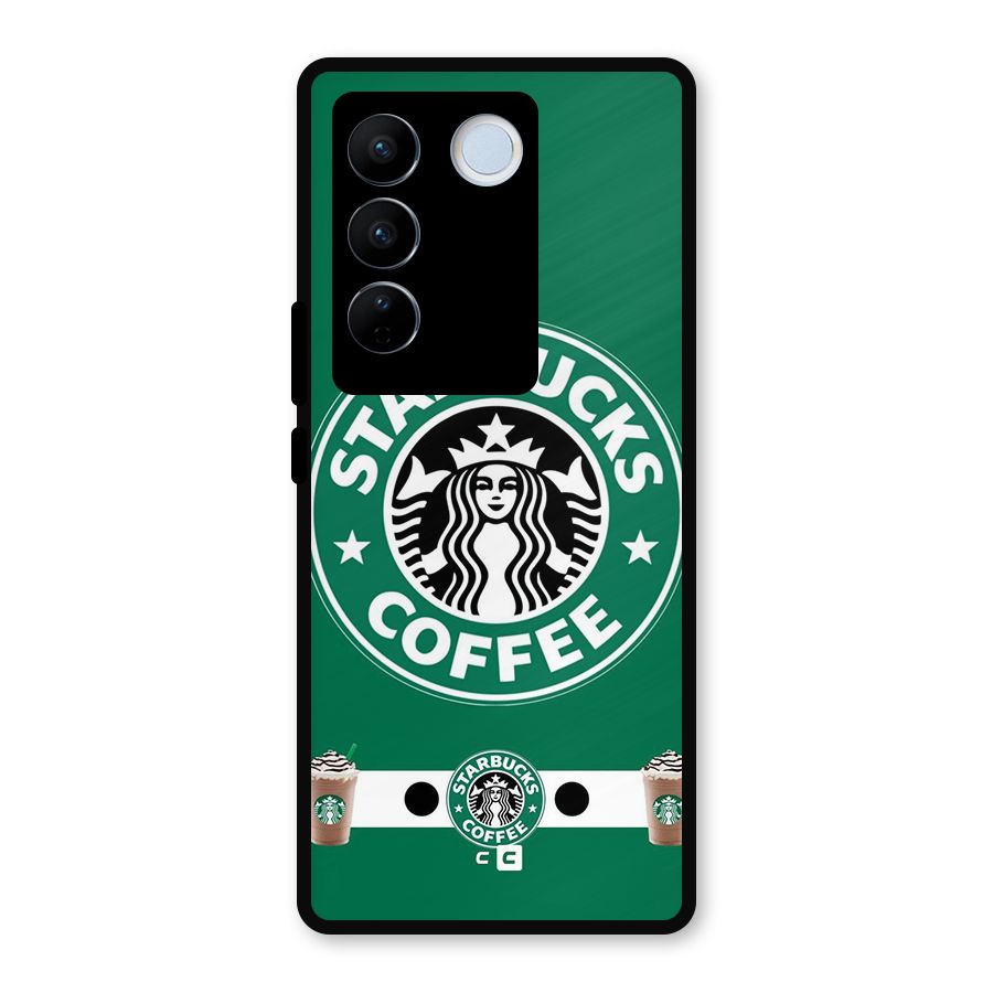 Ribbon StarBucks Metal Back Case for Vivo V27