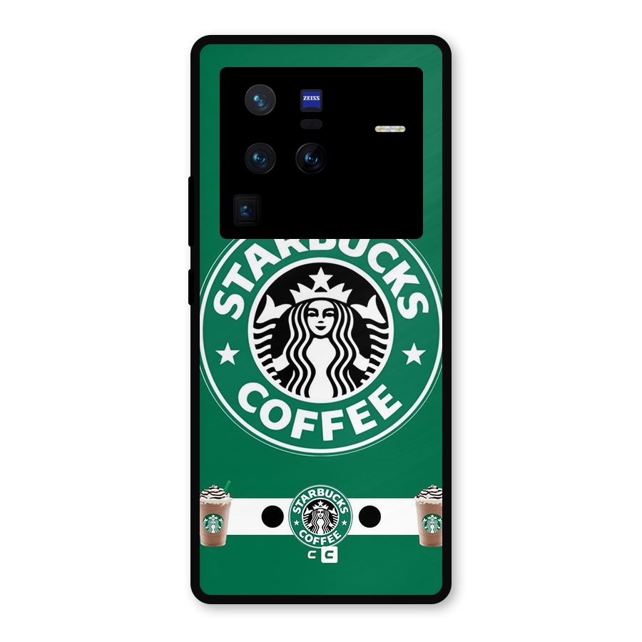 Ribbon StarBucks Metal Back Case for Vivo X80 Pro
