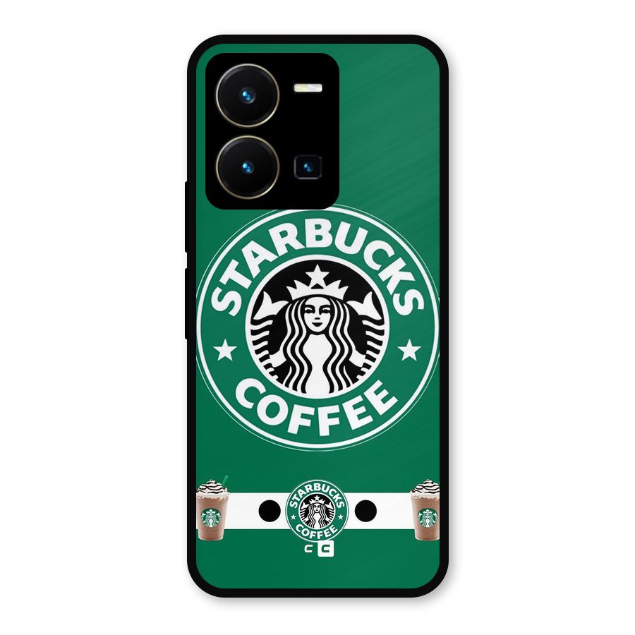 Ribbon StarBucks Metal Back Case for Vivo Y35