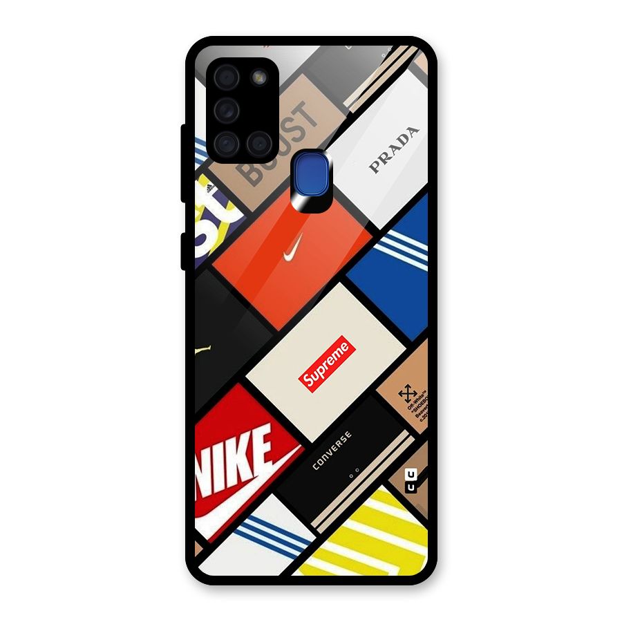 Rich Boxes Glass Back Case for Galaxy A21s