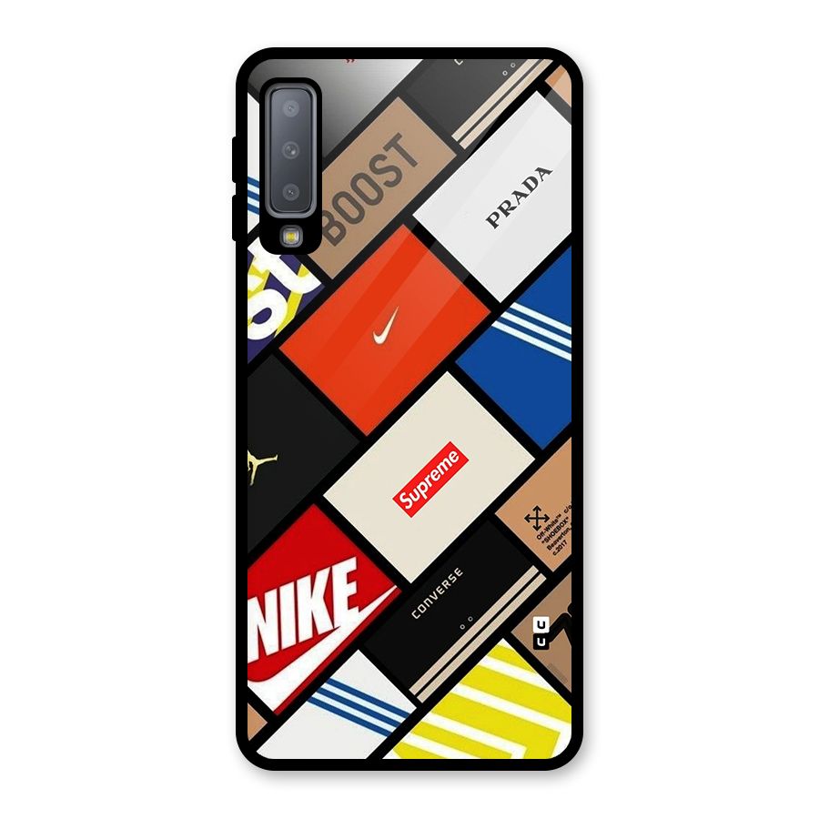 Rich Boxes Glass Back Case for Galaxy A7 (2018)
