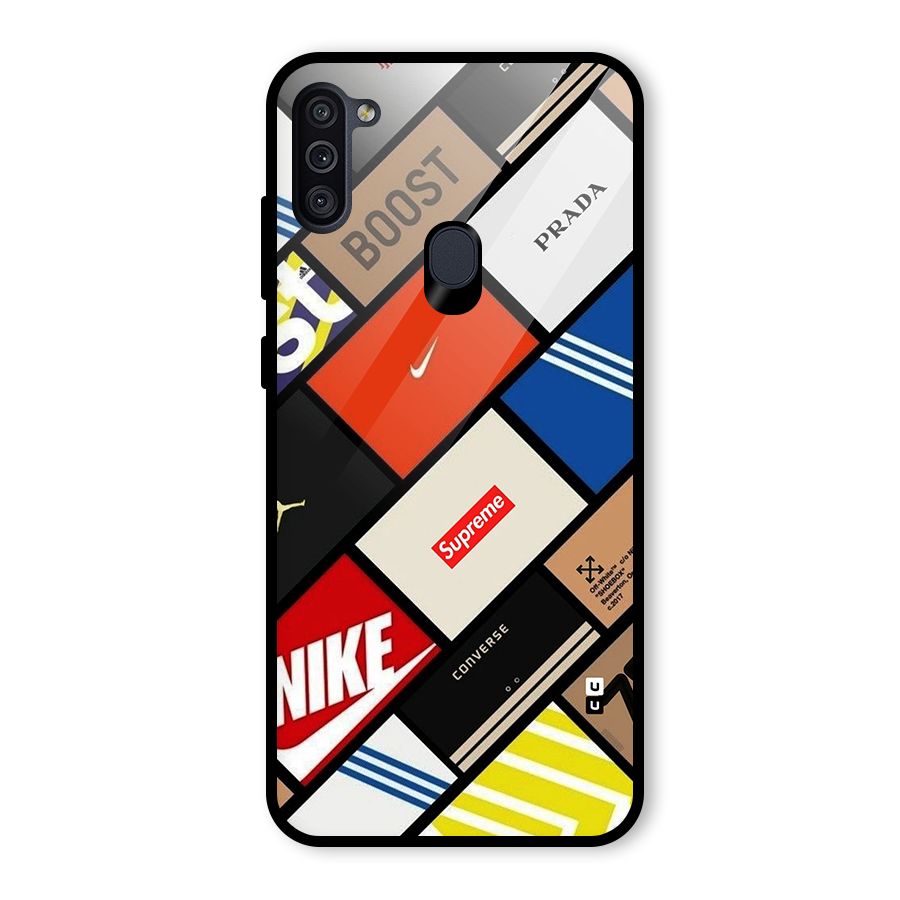 Rich Boxes Glass Back Case for Galaxy M11