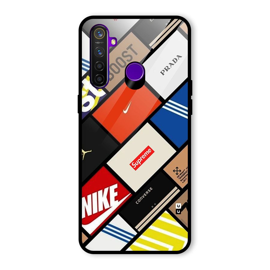 Rich Boxes Glass Back Case for Realme 5 Pro